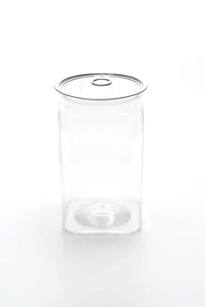 Boş plastik kavanoz — Stok fotoğraf