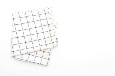 Beyaz arka plan üzerinde mutfak bezi (peçete)