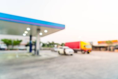 soyut bulanıklık ve ufuk Petrol istasyonu
