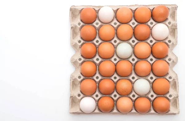 Huevo fresco en bandeja —  Fotos de Stock