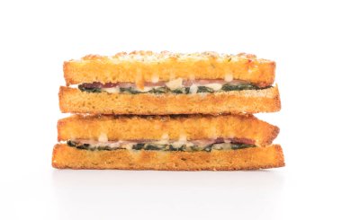 fırında ıspanak ve Jambonlu sandviç sos ile