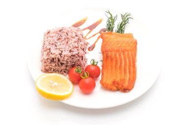 Berry pilavlı somon Steak