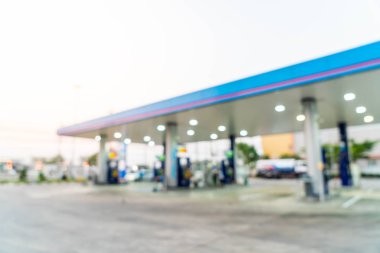 soyut bulanıklık ve ufuk Petrol istasyonu