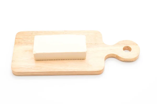 Тофу на белом фоне — стоковое фото