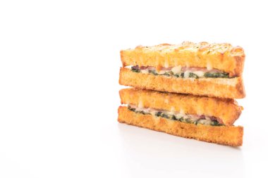 fırında ıspanak ve Jambonlu sandviç sos ile