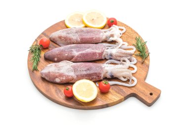 taze ahtapot veya mürekkep ham