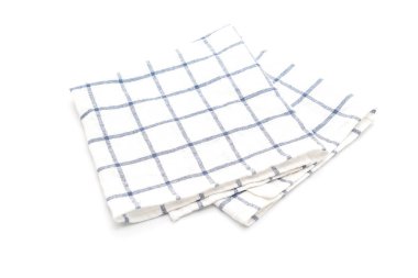 Beyaz arka plan üzerinde mutfak bezi (peçete)