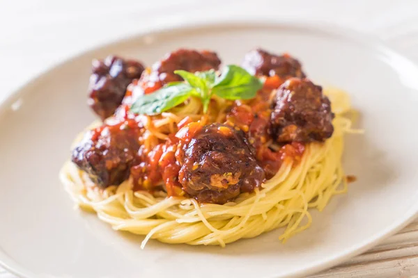 Espaguetis con albóndigas — Foto de Stock