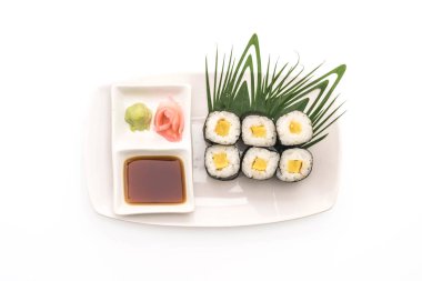 Turşu turp maki sushi-Japon gıda tarzı