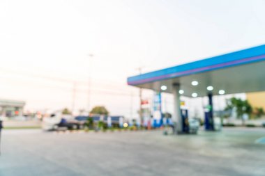 soyut bulanıklık ve ufuk Petrol istasyonu