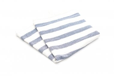 Beyaz arka plan üzerinde mutfak bezi (peçete)