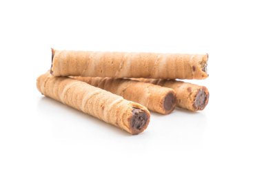 kakao krema ile doldurulmuş gofret haddelenmiş