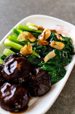 İstiridye soslu kızarmış Hong Kong Kale heyecan