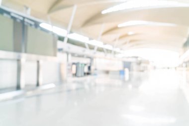 soyut bulanıklık ve ufuk içinde boş tren istasyonu veya Havaalanı wi