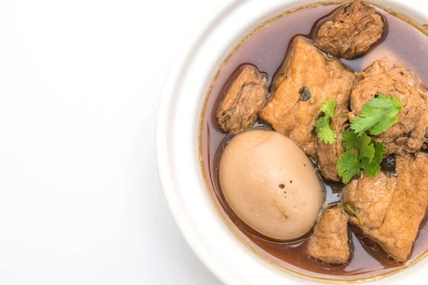 soya peyniri ile tatlı sos haşlanmış yumurta