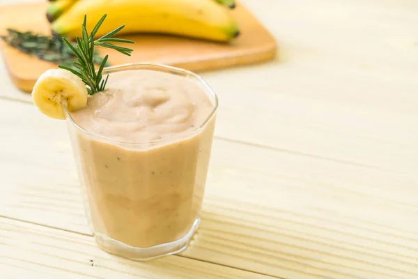 Banaan smoothies glas — Stockfoto