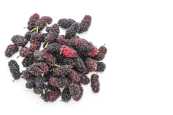 Fresh mulberry on white background — Stock Photo, Image