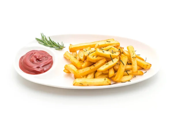 French fries with sauce — Stock Photo, Image