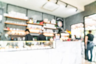 Soyut bulanıklık ve ufuk kahve dükkanı