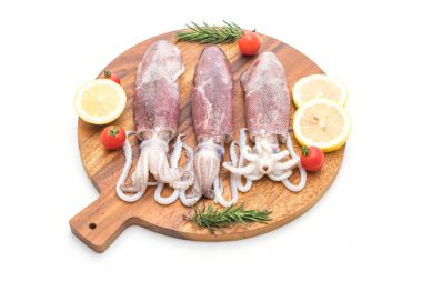 taze ahtapot veya mürekkep ham