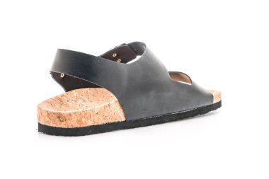 Erkek deri sandalet beyaz arka plan üzerinde