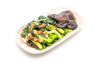 Sarımsaklı istiridye soslu kızarmış Hong Kong Kale heyecan