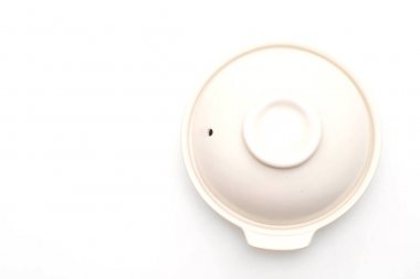 plaka ve beyaz arka plan üzerinde izole kase