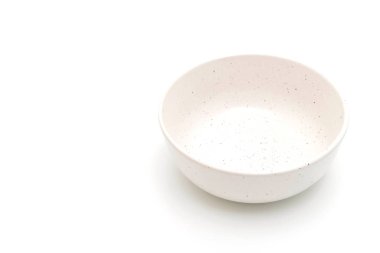 plaka ve beyaz arka plan üzerinde izole kase