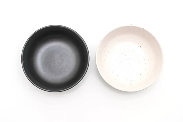 Plate and bowl isolated on white background — Stock Photo, Image