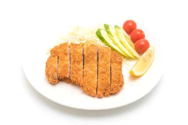 Chuleta de cerdo frita japonesa (conjunto tonkatsu ) —  Fotos de Stock