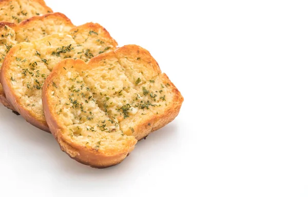 Pane d'aglio su sfondo bianco — Foto Stock