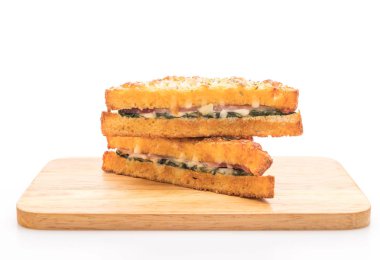 fırında ıspanak ve Jambonlu sandviç sos ile