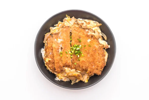 Tazón de arroz de chuleta de cerdo frito (Katsudon ) — Foto de Stock
