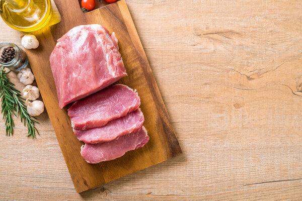 fresh pork raw fillet