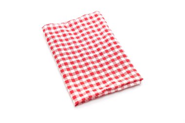 Beyaz arka plan üzerinde mutfak bezi (peçete)