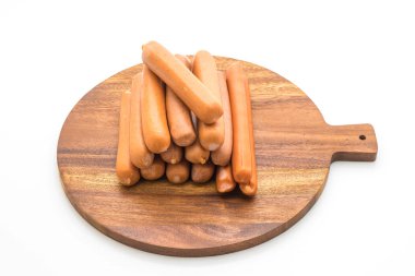 Beyaz arka plan üzerinde sosis mix