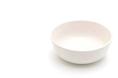 plaka ve beyaz arka plan üzerinde izole kase