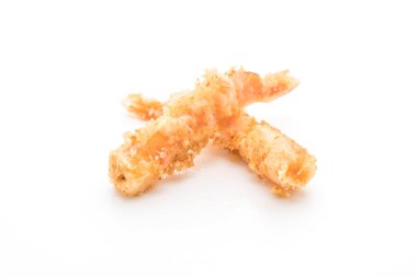 Beyaz arka plan üzerinde karides tempura