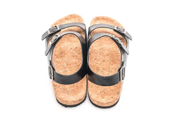 Sandalias de cuero para hombre sobre fondo blanco — Foto de Stock