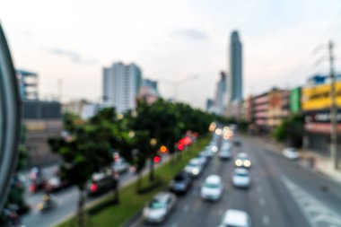 soyut bulanıklık ve trafik sıkışıklığı şehir defocused