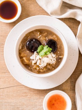 Kızarmış Balık Maw kırmızı et suyu çorbası Yengeç 