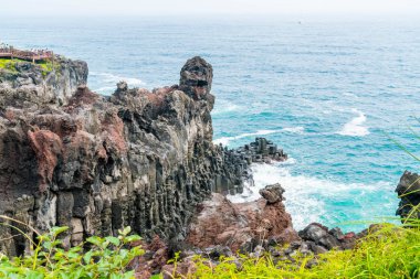 Jungmun Daepo sahil Jusangjeolli Cliff, Jeju Adası