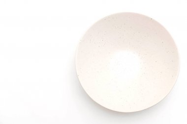 plaka ve beyaz arka plan üzerinde izole kase