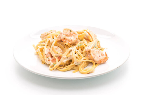 паста феттучини с креветками
