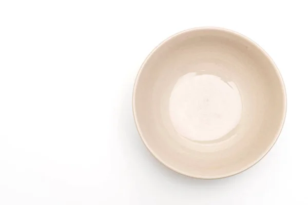 Teller und Schale isoliert auf weißem Hintergrund — Stockfoto