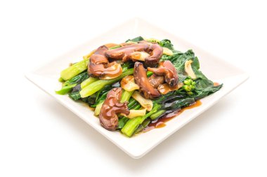 Sarımsaklı istiridye soslu kızarmış Hong Kong Kale heyecan