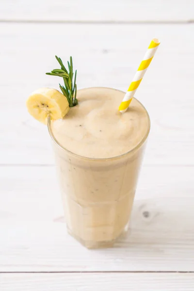 Banaan smoothies glas — Stockfoto