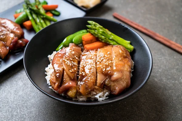 Teriyaki chicken rice bowl — Stock Photo, Image