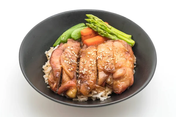 Bol de riz au poulet Teriyaki — Photo