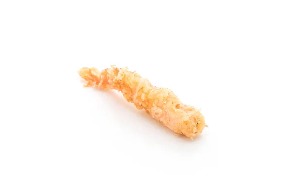 Räkor tempura på vit bakgrund — Stockfoto